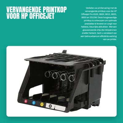 Dailygoods- Printkop Vervangend - Compatibel met Officejet Pro 8100/8600/8610/8620/8650/251DW - Upgrade Chip - Eenvoudige Installatie - Betrouwbare Oplossing - Inkjetkop