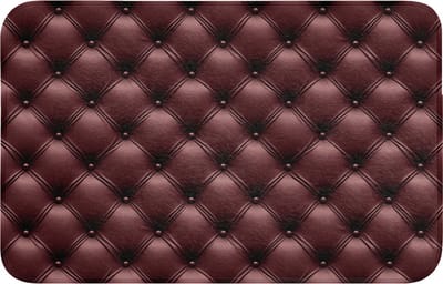 Badmat 80x50 cm - Antislip - Leer - Patroon - Bordeaux - Badmatten voor badkamer - Badkamermat - Douchemat - Badkamer mat