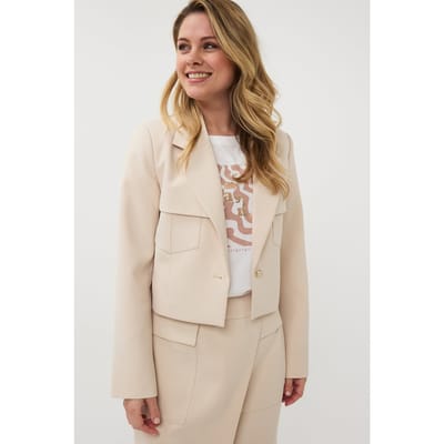 EsQualo Blazer Short City Sand Maat: 40 | Blazers Outlet | Dames | Beige
