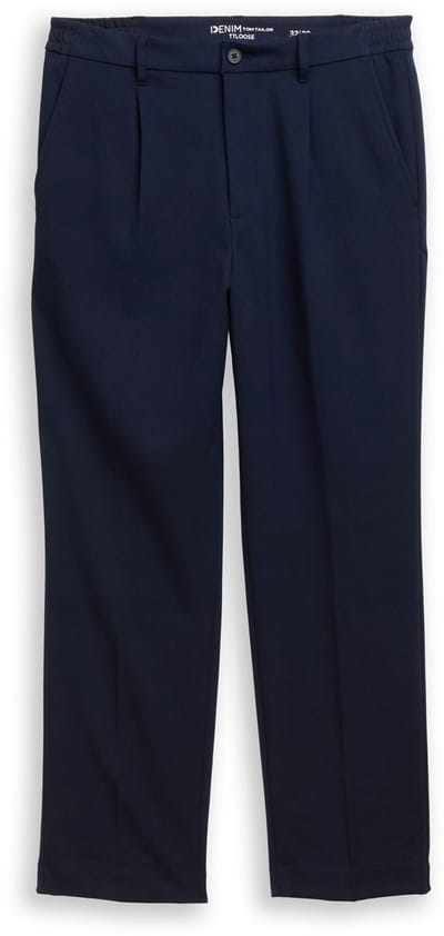 Tom Tailor Denim - TTLoose chino broek met strijkvouw - Maat 32/32 - sky captain blue
