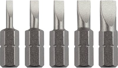 KWB torsie bitset - Sleufkop 2,3,4,5 en 6 mm - Lengte 25 mm - Hoge torsieweerstand - 120540 - 5 stuks