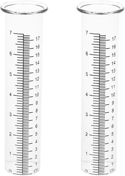 Dailygoods- Regenmeter Glas 5,6 cm - Pluviometer - Regenmeter Tuin - Neerslagmeter - Vorstbestendig - Meetbereik 0-17 cm