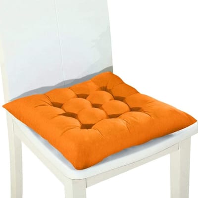 Stoelkussens - Zitkussens Bankkussen - Comfortabel Zitten - Antislip Achterkant - 40x40 cm - Oranje