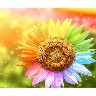 5D DIY Diamond Mozaïek Kleurrijke zonnebloem Diamant Schilderen Kruissteek Ronde Strass Mozaïek Onvoltooide Woondecoratie Cadeau 20X30CM yellow