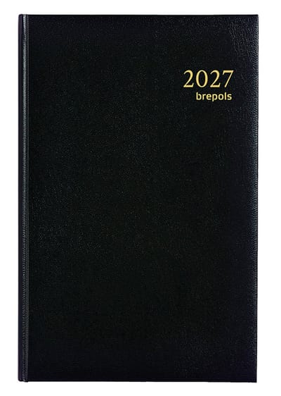 Brepols bureau agenda 2027 - SATURNUS KORT [0.231] - LIMA - Bureau agenda - 1 week op 1 pagina - Weekoverzicht - Zwart - 13 x 20.8 cm