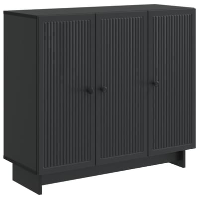 vidaXL - Dressoir - Zwart - 89 - x - 34,5 - x - 80 - cm - Bewerkt - hout
