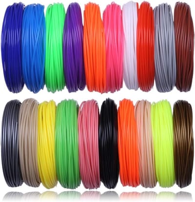 ValeDelucs PLA Filament 1.75mm - 3D Pen Vullingen - 100 meter 20 Kleuren van 5 meter - Navulling - Vulling voor 3D pennen
