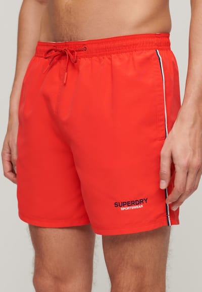 Superdry - Sportswear zwemshort met borduursel - 38 cm - Heren - Zwembroeken