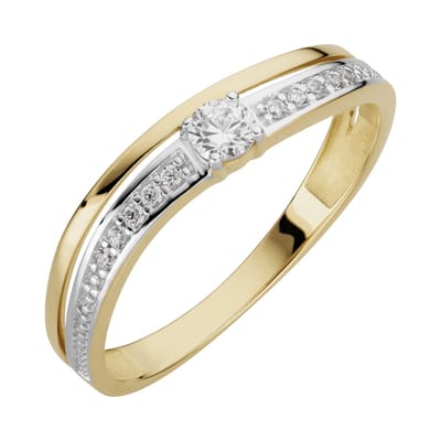 Orolino Ring 333/- Gelbgold glanz synth. Zirkonia