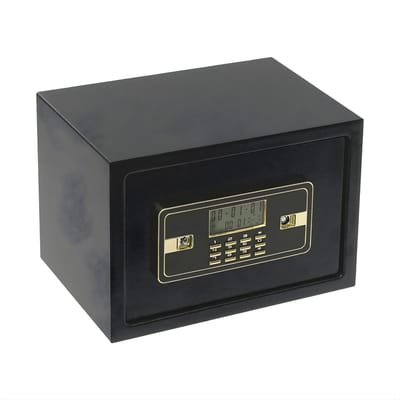 Kluis 22L – Elektronische Kluis met LED Display en Digitaal Toetsenbord – Met Uitneembare Plank – 35x25x25 cm – Zwart