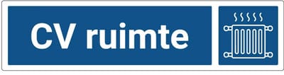 CV ruimte deurbordje met zelfklevende strip | Forex Re materiaal | 20 x 5 cm