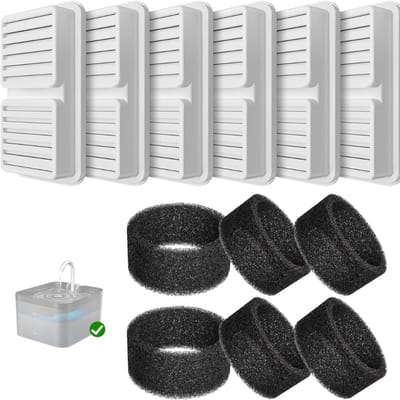 MIRA® Drinkfontein Kat - Drinkfontein Kat Happy Things - Drinkfontein Kat Draadloos - Drinkfontein Kat Keramiek - Drinkfontein Kat Zonder Filter - Wit - 19cm x 2cm x 23cm