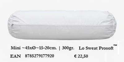 Guling.nl Gulings ** 5,0 sterren ** Mini - ~45xØ~15-20cm – Medium – LoSweat ProSoft™ – Ademende Microvezel – Nek- of kniekussen – Ergonomisch rolkussen voor nek, rug, knieën en benen – met ritssluiting voor verstelbare hardheid – voor sporters, yoga