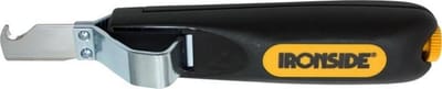 Ironside Kabelmes / Cabel Stripper — Zwart, haakmes, instelbare snijdiepte Ø 4–28 mm