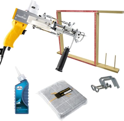 Tufting Gun Starter Kit - Beginnerspakket voor Tuften - Tuftgun AK-DUO PRO - Tufting Frame - Tufting Doek - Starten met Tuften - Tuftpistool - Tuftmachine Tufting Machine