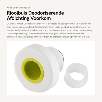 Dailygoods- Rioolslang Anti-geurontwerp - Rioolreinigingsset - Afdichting - Keuken - Badkamer - Universele compatibiliteit 30 mm - Afvoerafdichting