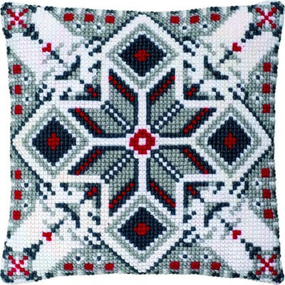 Pako borduurpakket kruissteek kussen - Noors motief - geprint stramien - 003.267 - DIY kit