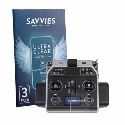Savvies - Screenprotector voor Graupner MC-26 HOTT - Folie Beschermfolie transparant 6 Stuks