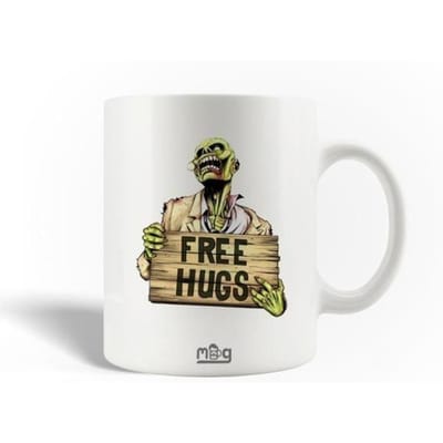 Mug Maniacase en Céramique Blanc Walking Dead Zombie Free Hugs