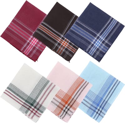 Zakdoeken Heren - Zachte Katoen - Dagelijks Gebruik - Klassiek Ruitpatroon - 37 x 35 cm - Diverse Kleuren