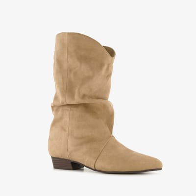 Nova dames slouchy laarzen beige - Maat 36
