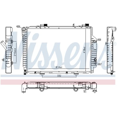 Radiator, motorkoeling NISSENS 62522