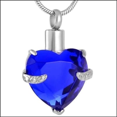 Aramat Jewels | Gedenkhangers | Stalen Ashanger Hart met Grote Steen – Hartvormig Gedenksieraad | Fel Roze | |20mm | Staal | Volwassenen | Verkleurd niet