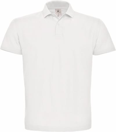 Unisex Polo 'ID.001' Wit merk B&C Collectie maat 4XL