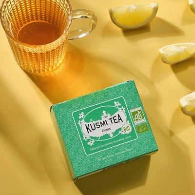 Biologische blend van groene thee en kruiden Kusmi Tea Detox – 20 mousseline theezakjes