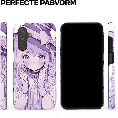 Casetastic hoesje geschikt voor Samsung Galaxy A26 - Dubbellaagse bescherming - Strik en Staren - Fashion Case - Lila Lichtgrijs Wit Lichtroze