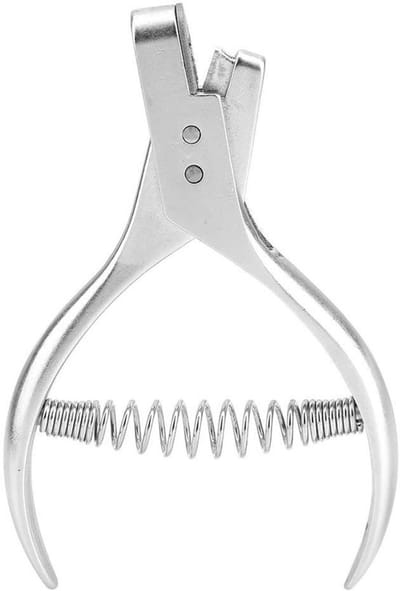 Allecto - Handtang Met Enkele Perforator - Perfect voor Naaien en Crafting - Ergonomisch Ontwerp - Duurzaam Staal - Geschikt voor School en Thuisge..