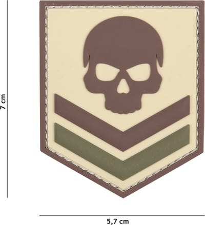 101 Inc Embleem 3D Pvc België Skull Coyote  20030