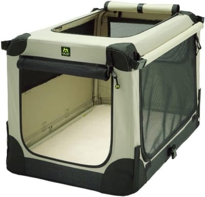 Opvouwbare Hondenbench Reiskoffer Bench voor Kleine Hond Beige XXS