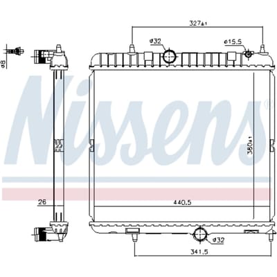 Radiator, motorkoeling NISSENS 636028