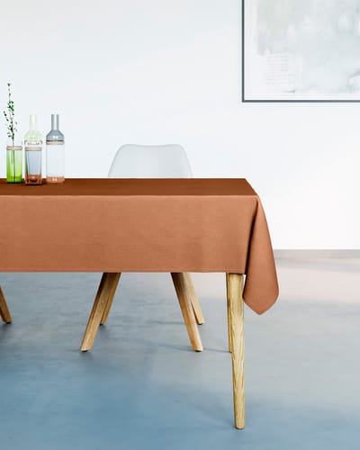 Mistral Home - TAFELKLEED - waterafstotend - 130 x 160 cm - effen kleur - roest