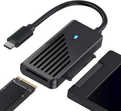 M.2 NVMe SATA Adapter - Externe Harde Schijf - Opslag Uitbreiden - 10Gbps Snelheid UASP - 2.5/3.5 inch - Zwart