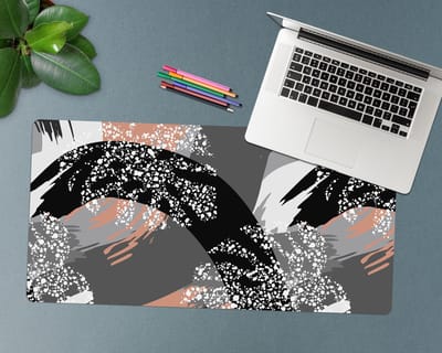 Coloray Bureau Onderlegger - Monstera Abstractie Bureau Mat - 90 cm x 45 cm - Veelkleurig Bureau Onderlegger - Bureaumat - Onderlegger Bureau - Bureau Onderlegger Groot - Bureau Onderlegger XXL