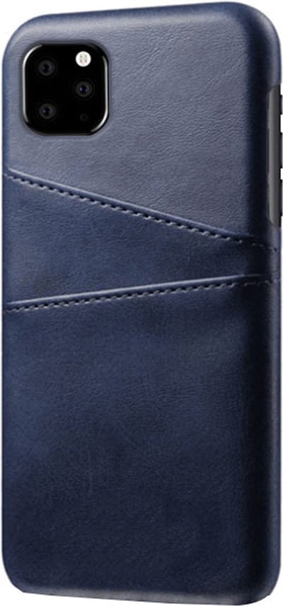 Peachy Duo Cardslot Wallet Portemonnee geschikt voor iPhone 11 hoesje - Donkerblauw Bescherming