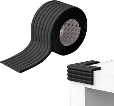 Hoekbeschermers voor Kinderen 2m x 80mm - Bump Bescherming, Schuim Pads en Plakband voor Veiligheid bij Meubels, Koelkasten en Gootstenen