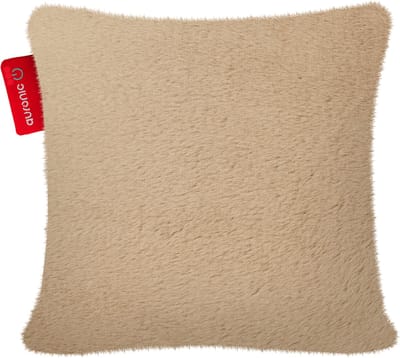 Auronic Warmtekussen - Pluche- 45x45 - Draadloos - Oplaadbaar - Elektrisch kussen - Infrarood - Taupe