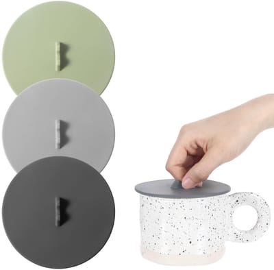Dailygoods- Mokdeksel 3-delig - Siliconen Deksel - Antidust - Herbruikbaar - Universeel - Foodgrade Materiaal - Bekers