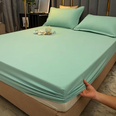 Hoeslaken Bamboevezel - Zijdezacht Laken - Comfortabel Slapen - 360 graden Elastiek - 180 x 200 cm - Groen
