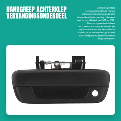Dailygoods- Handgreep Achterklep Vervanging - Isuzu D-MAX 2002-2011 - Zwart - ABS Materiaal - Duurzaam - Corrosieweerstand - Achterklephandgreep