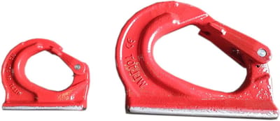 Lashaak - Veiligheidshaak hijshaak - Materiaal tillen - Hoge treksterkte - 10.000 kg - Rood