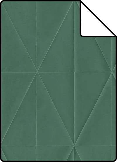 Proefstaal Origin Wallcoverings behang origami motief donkergroen - 26,5 x 21 cm - 347859-S