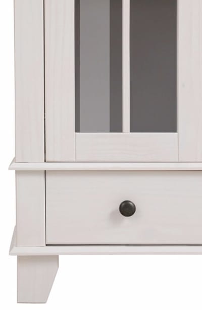 James-Vitrinekast - 2-deuren 1-lade - Wit