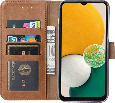Samsung Galaxy A13 4G Hoesje - Bruin – hoesje Samsung A13 4G – book case Samsung A13 4G - Arara