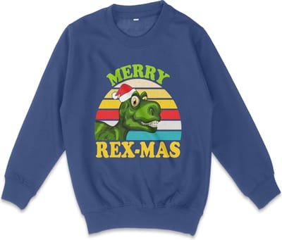 AWDis - Sweater Trui Meisjes Jongens Kerstmis - Licht Blauw - Maat 104 (XS)