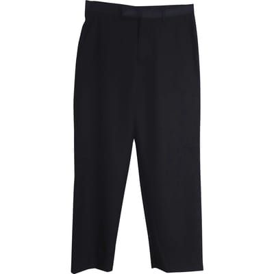 Prada Triangle Logo Broek in Zwart Wol
