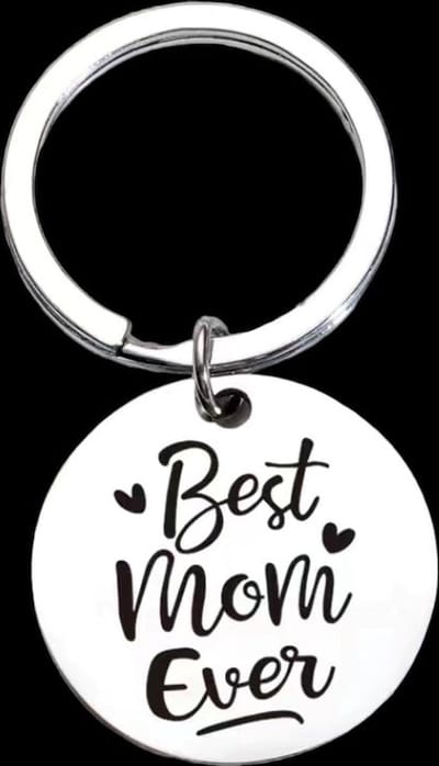 Sleutelhanger BEST MOM EVER ( Mama) 3 x 3 cm